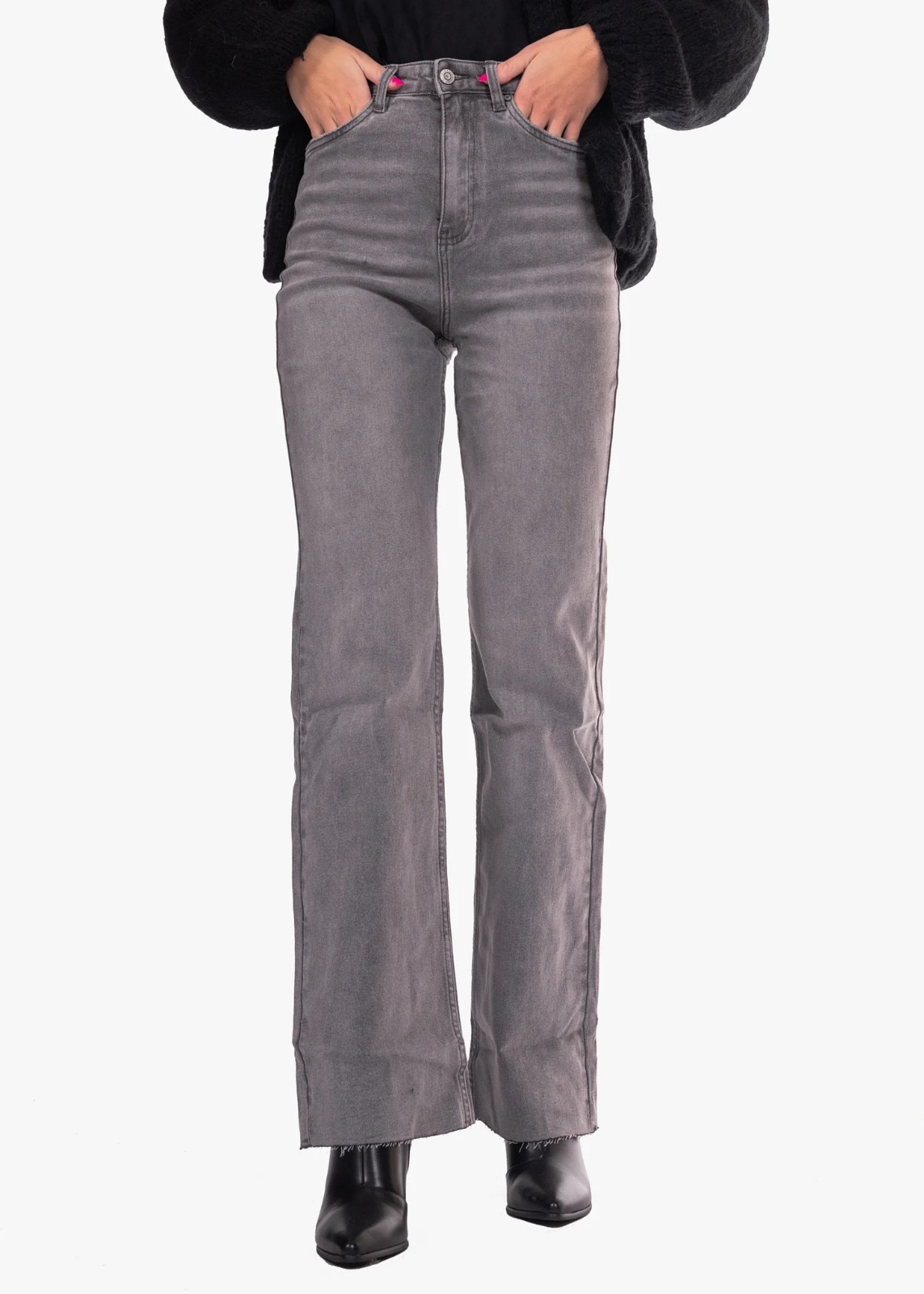 Wide leg jeans Mara grijs - 34