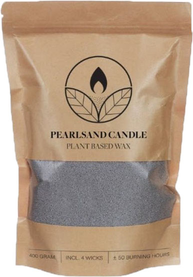 Pearlsand kaarsenzand candle 400gr gray