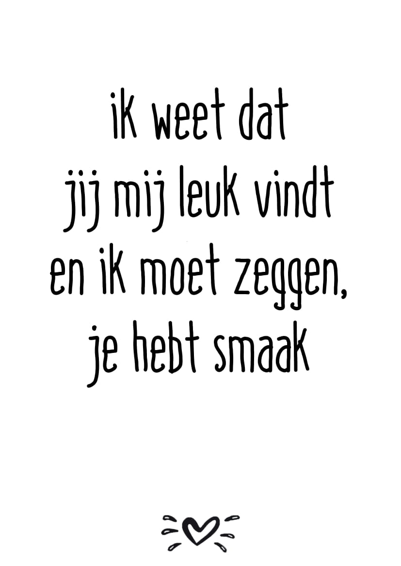 A6 kaart ik weet dat jij mij leuk vindt