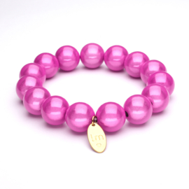 Galaxy Pearl Armband 14mm Fuchsia