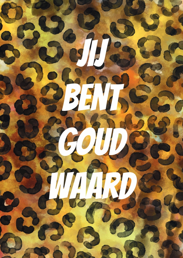 A6 kaart  jij bent goud waard