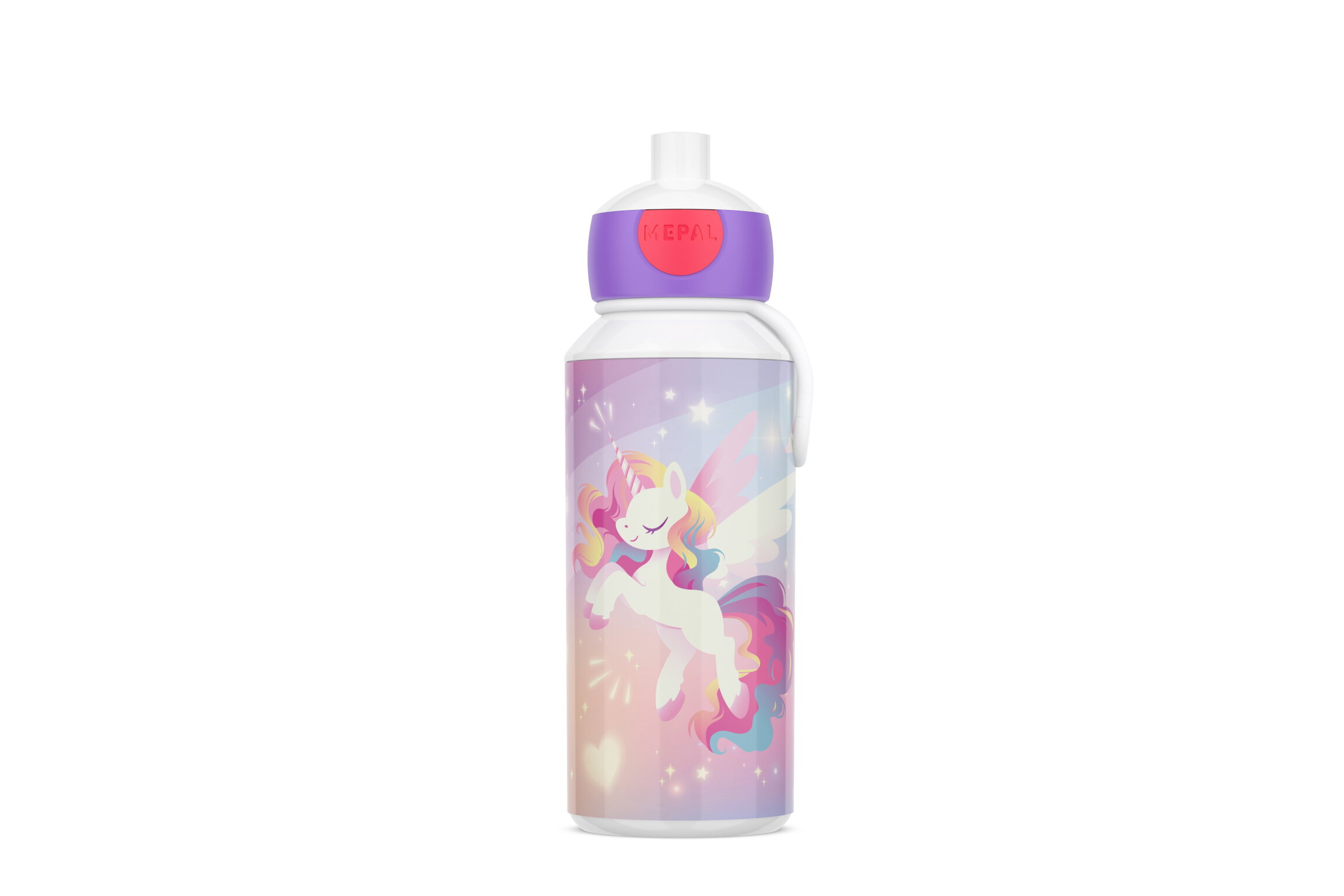 drinking bottle pop-up campus 400 ml - unicorn glow