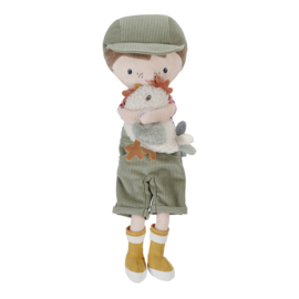 LD4563 Knuffelpop Boer Jim met kip 35 cm