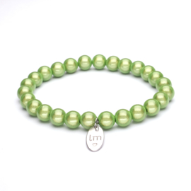 Galaxy Pearl Armband 8mm Lichtgroen