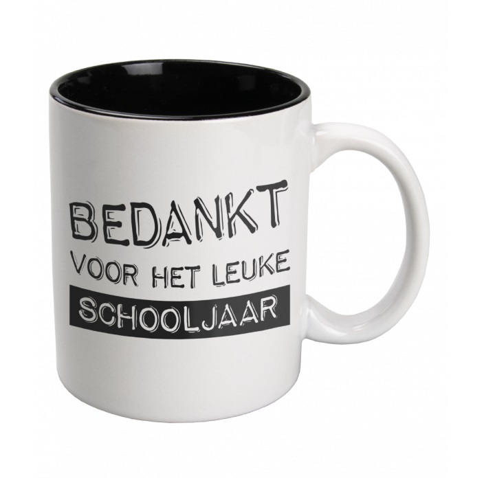 Black en White Mugs - Bedankt voor het schooljaar