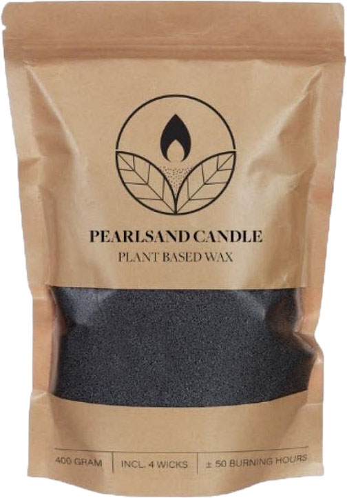 Pearlsand kaarsenzand candle 400gr black