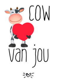 A6 kaart cow van jou