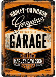 Metal Card Harley Garage