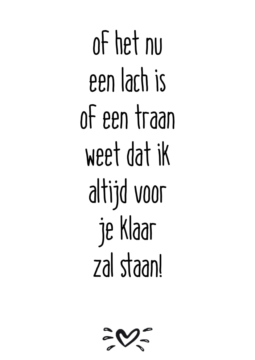 A6 kaart of het nu een lach is of een traan