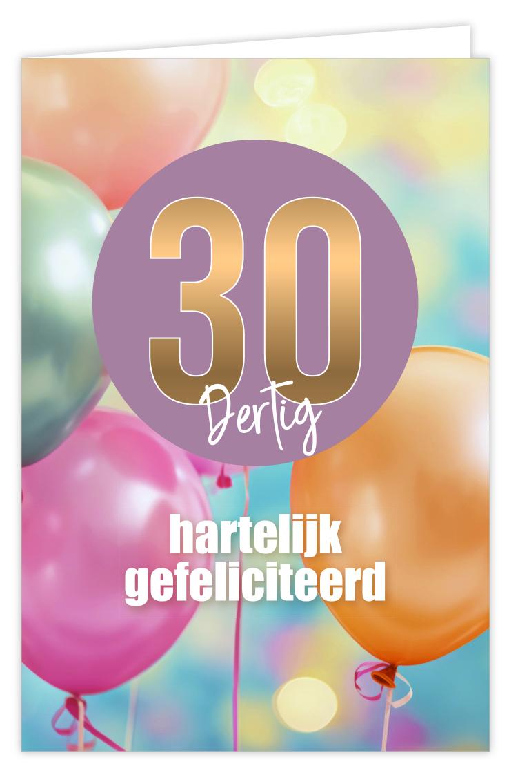 30 hartelijk gefeliciteerd