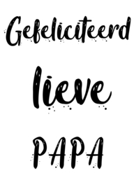 A6 kaart gefeliciteerd lieve papa