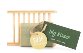 SOAP for the world Soapbar met zeepbakje - Big kisses