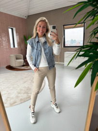 Hayley Gilet Jeans Blauw Maat XS