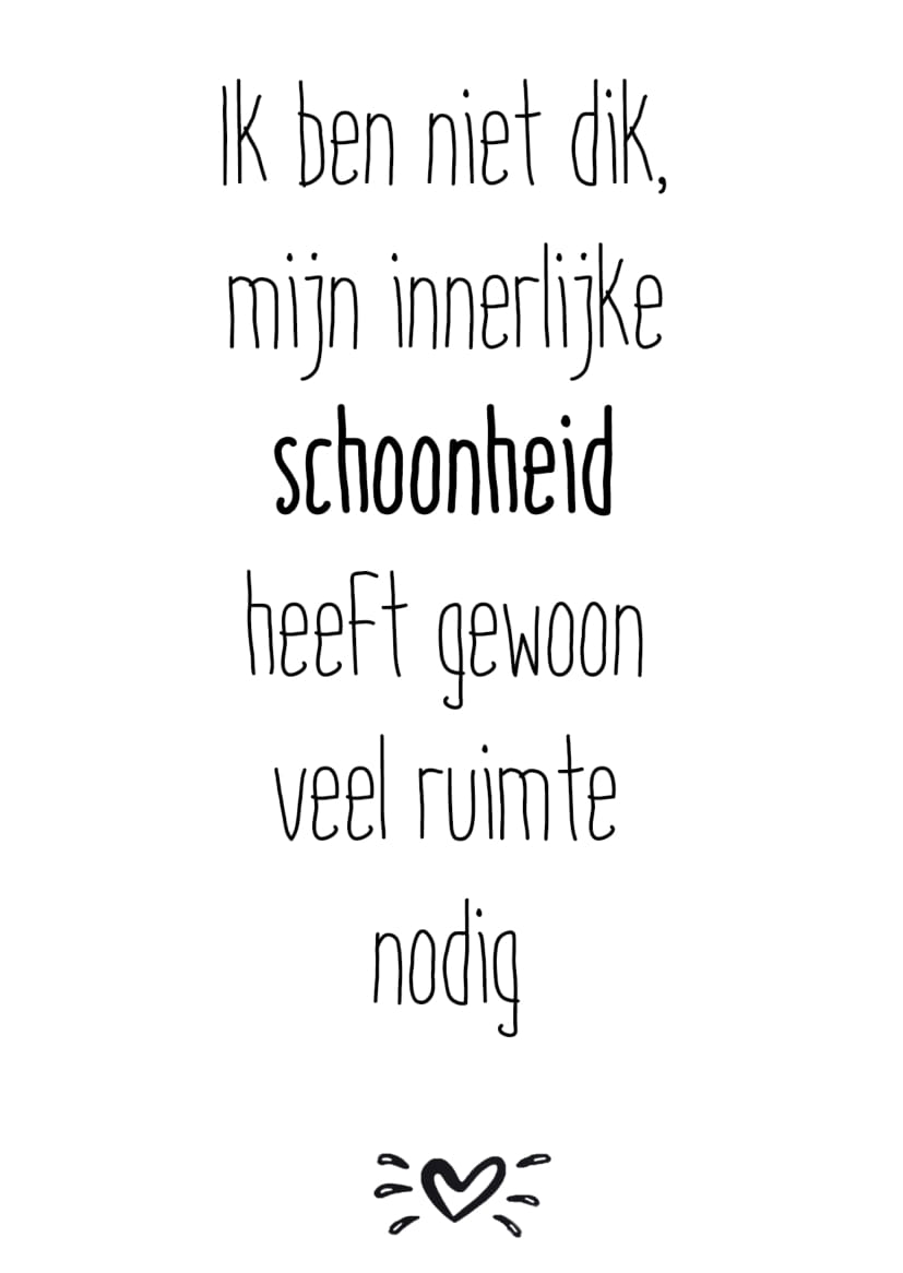 A6 kaart ik ben niet dik