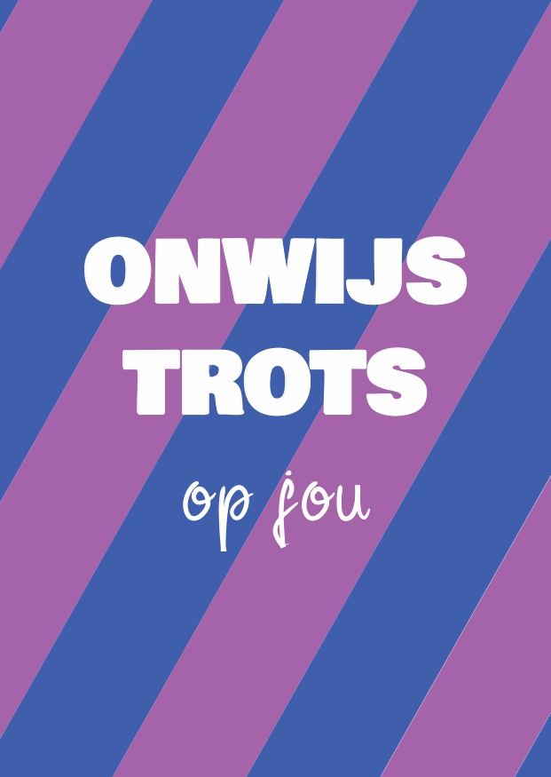 A6 kaart  onwijs trots op jou