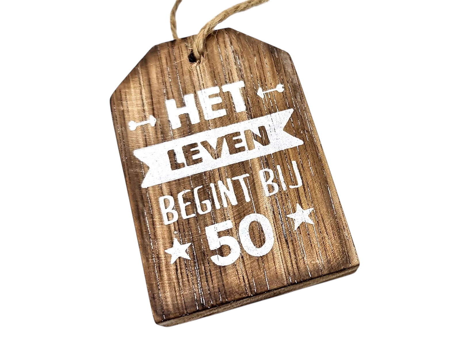 hanger label 9x6cm het leven begint bij 50 natural
