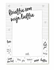 Notitieblok Brieffie voor mijn lieffie