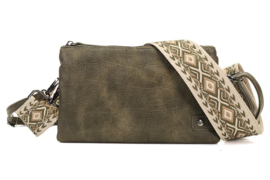 Dark green schoudertasje / crossbody Sheffield