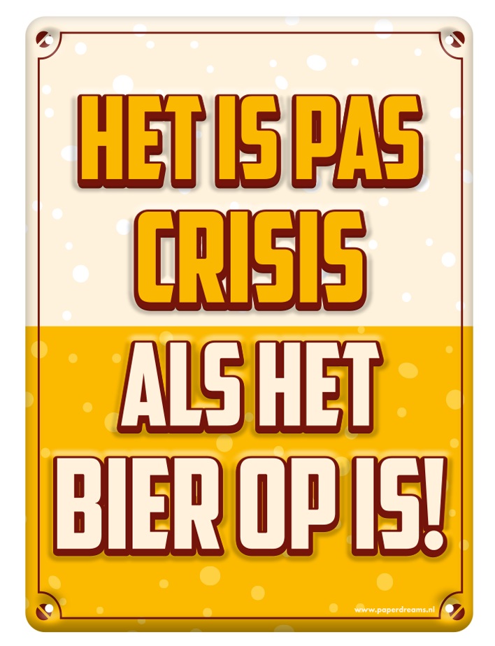 Metal signs - Crisis