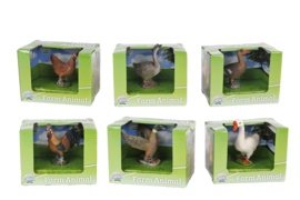 Kids Globe dierfiguur eend/kip/gans 6ass 5-6cm