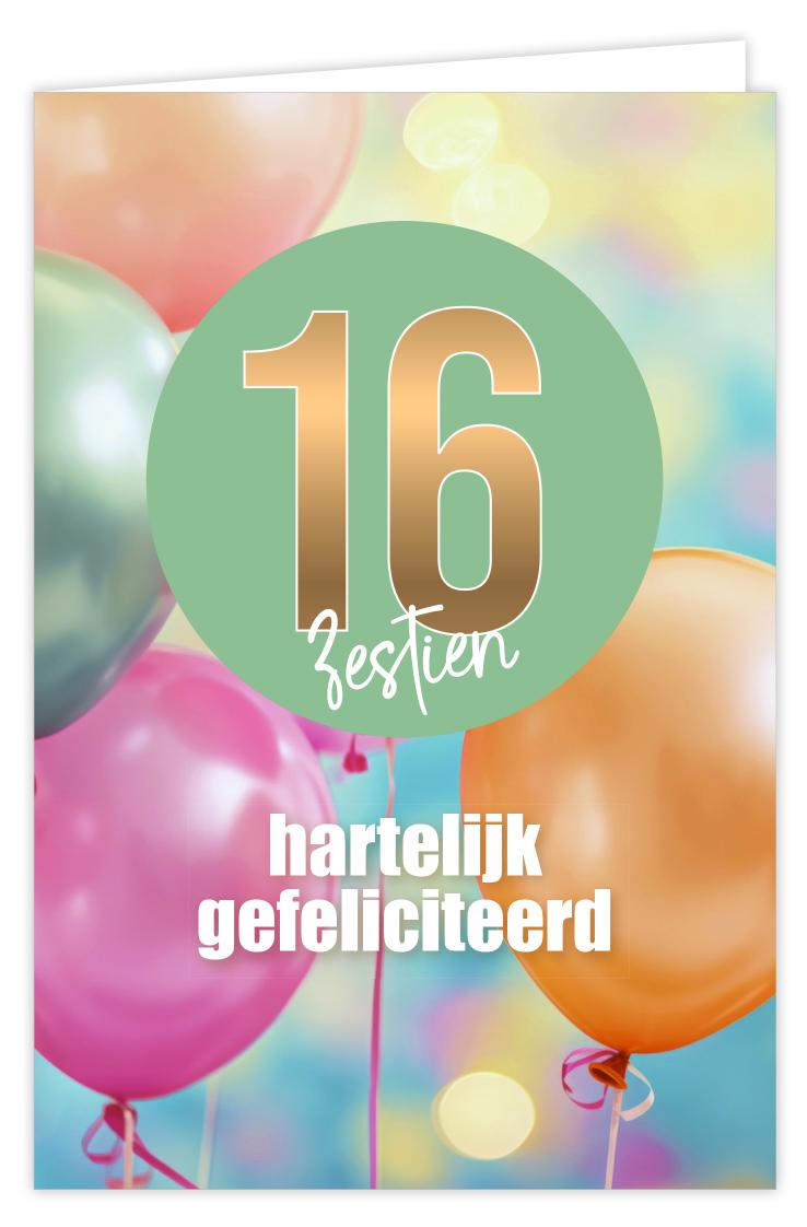 16 hartelijk gefeliciteerd