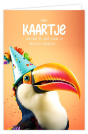 Een kaartje omdat ik niet naar je feestje toekan...