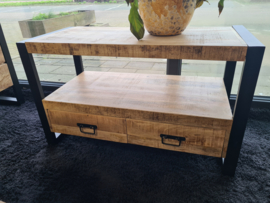 Tv meubel 100x45x60 cm mangohout alleen dit weekend