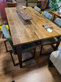 Eettafel Utrecht mangohout en metaal