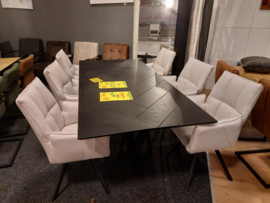 Eethoek Nice zonder tafel set van 6 stoelen nieuw uit doos van 1194,- nu 599,-