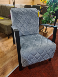 Fauteuil Montana velvet blauw de laatste alleen dit weekend op=op