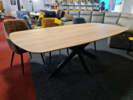 Eettafel Ted deens ovaal 220x110x74 cm massief eiken