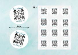 Sluitstickers met QR - 3cm