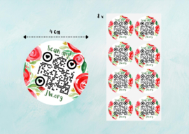 Sluitstickers met QR - 4cm