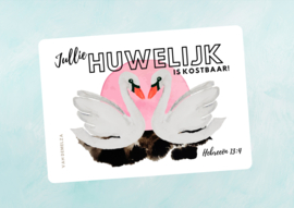 aquarel postkaart: Jullie huwelijk is kostbaar!