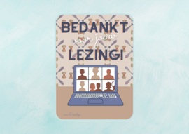 postkaart: Bedankt voor jouw lezing