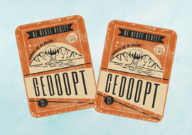 retro postkaart: Gedoopt!