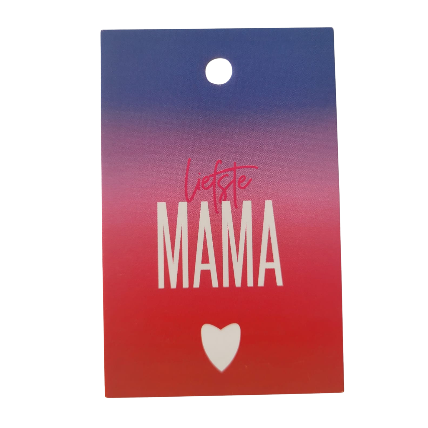 Mini kaart / label - liefste mama kleur
