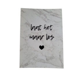 Kaart Laat het maar los