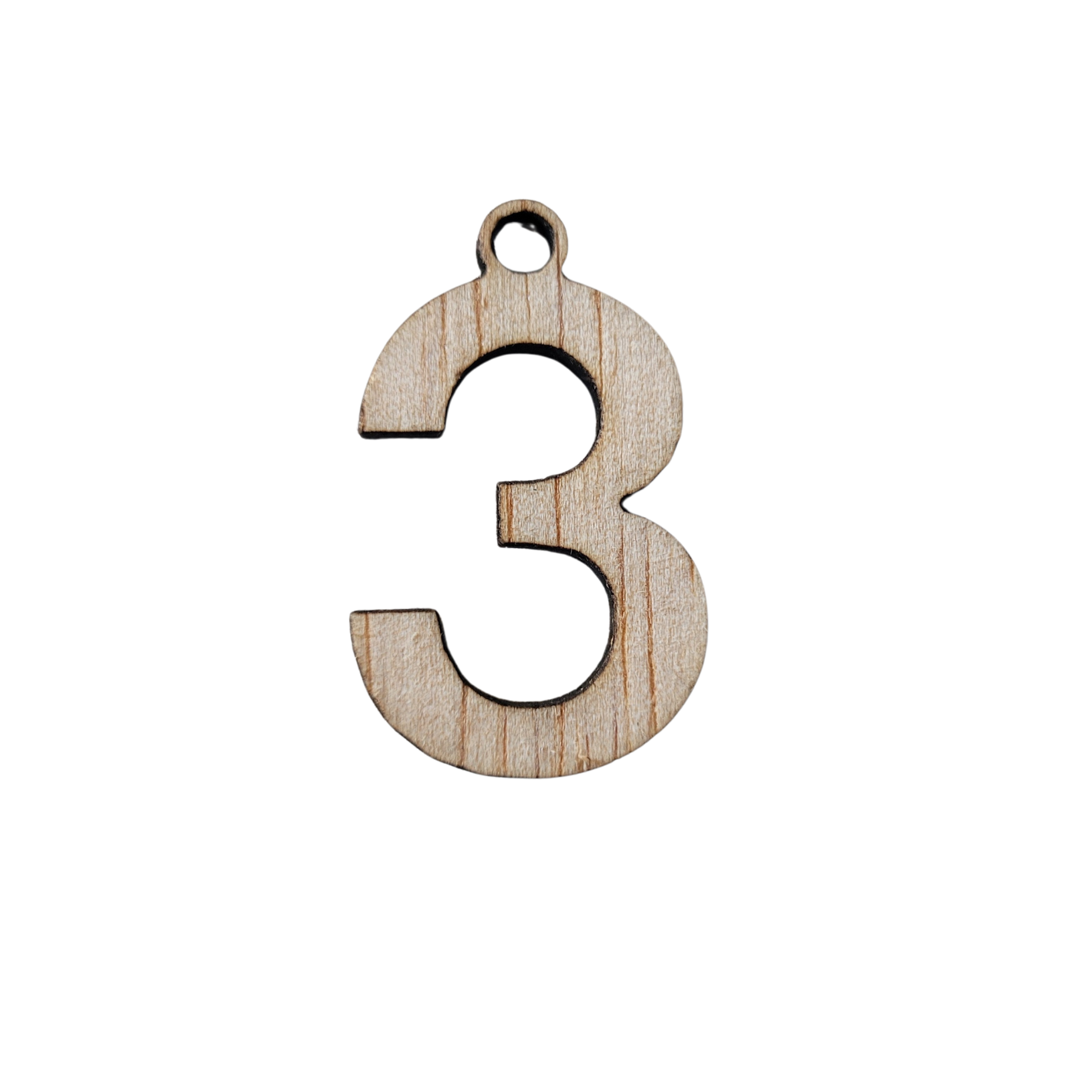 Houten cijfer hanger 3