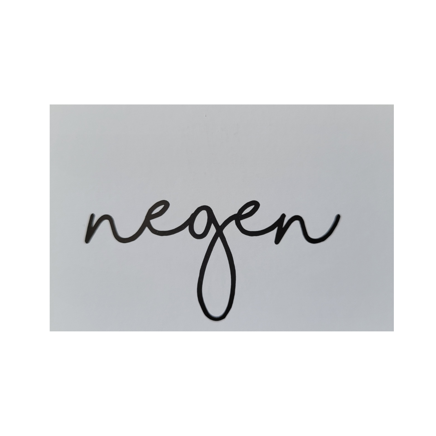 Mini kaart / label - negen