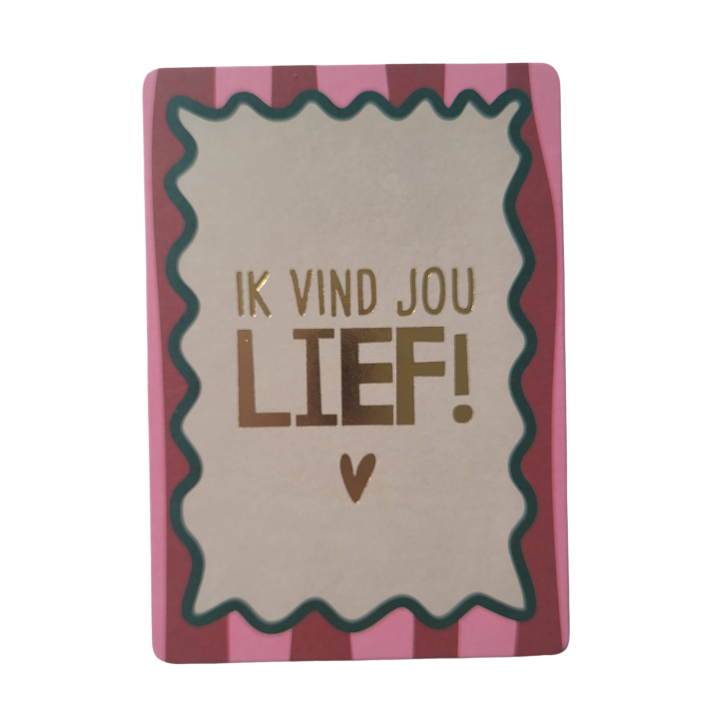 Mini kaart / label ik vind jou lief