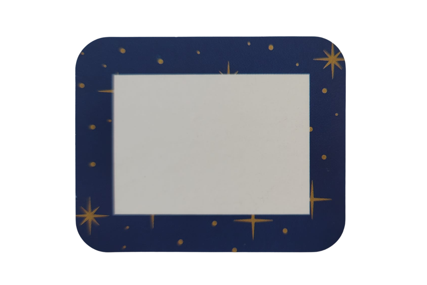 Etiket blauw-sterren