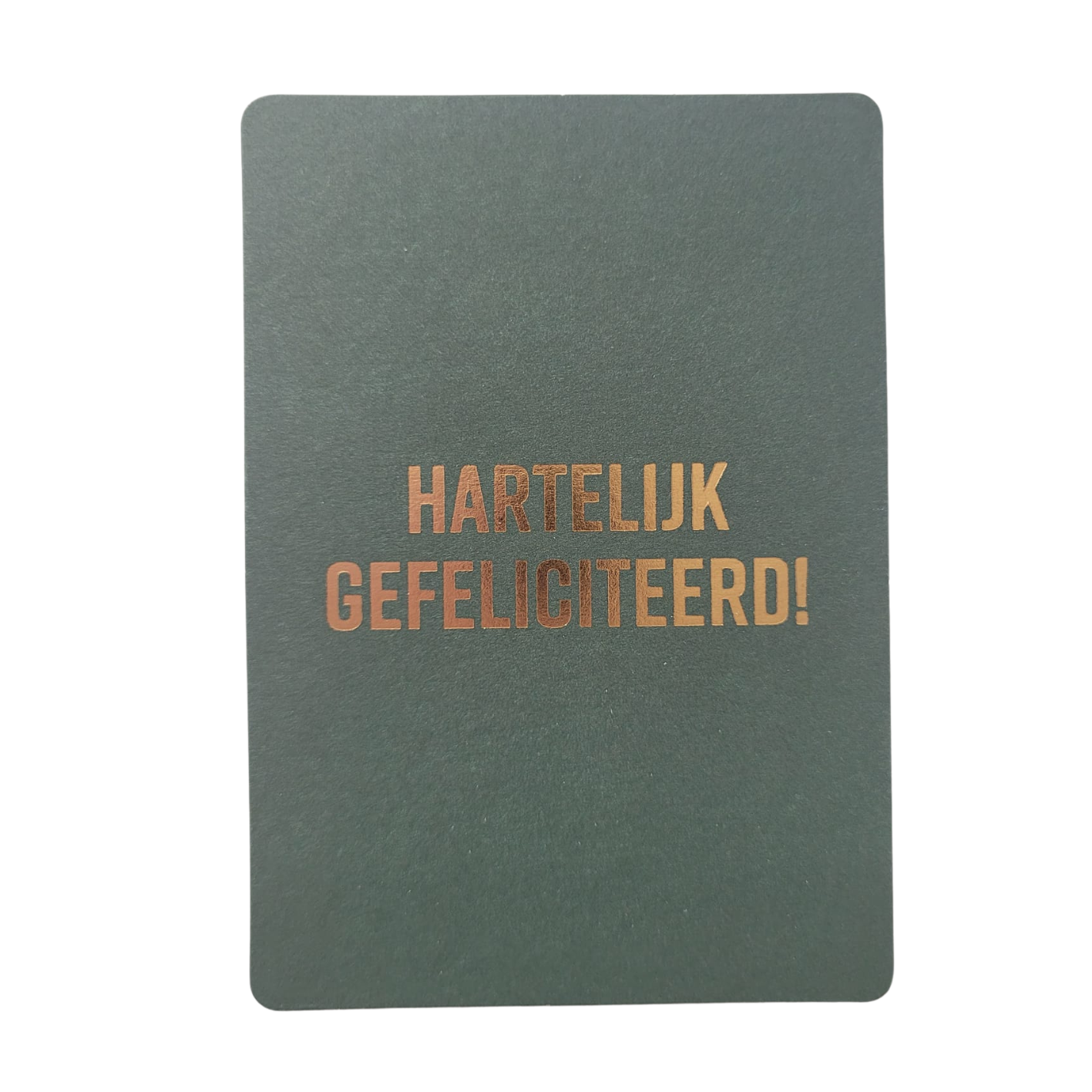 Mini kaart / label Hartelijk Gefeliciteerd!