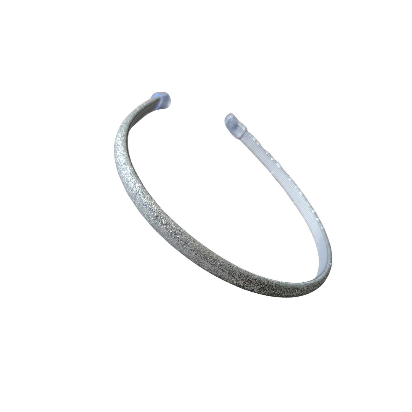Haarband / diadeem - glitter - zilver
