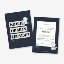 Kinderfeest uitnodigingen 12 kaarten