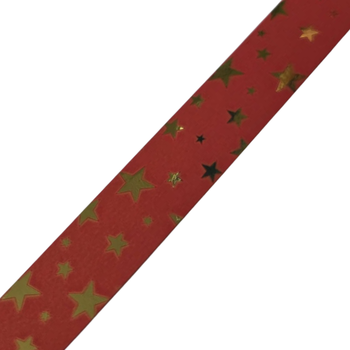 Lint rood met gouden sterren - 5 meter