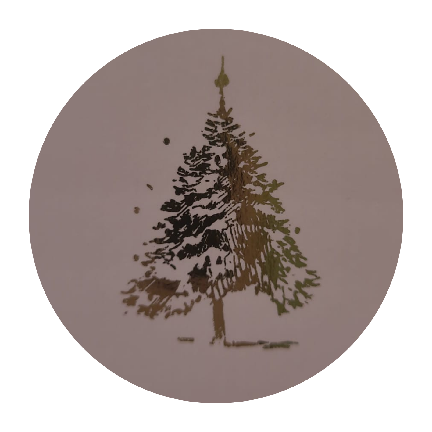 Sticker Kerst roze - kerstboom