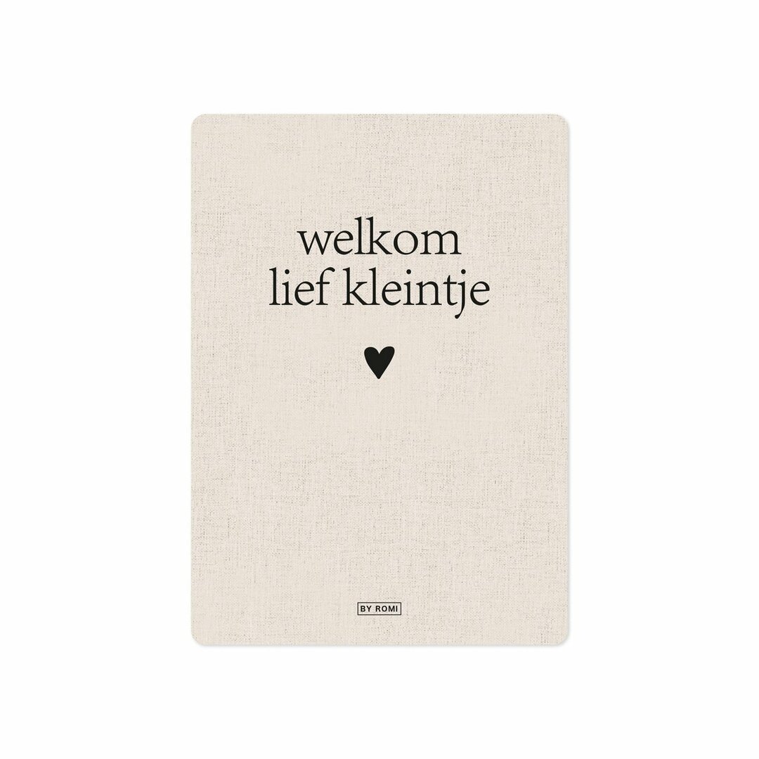 KAART Welkom lief kleintje