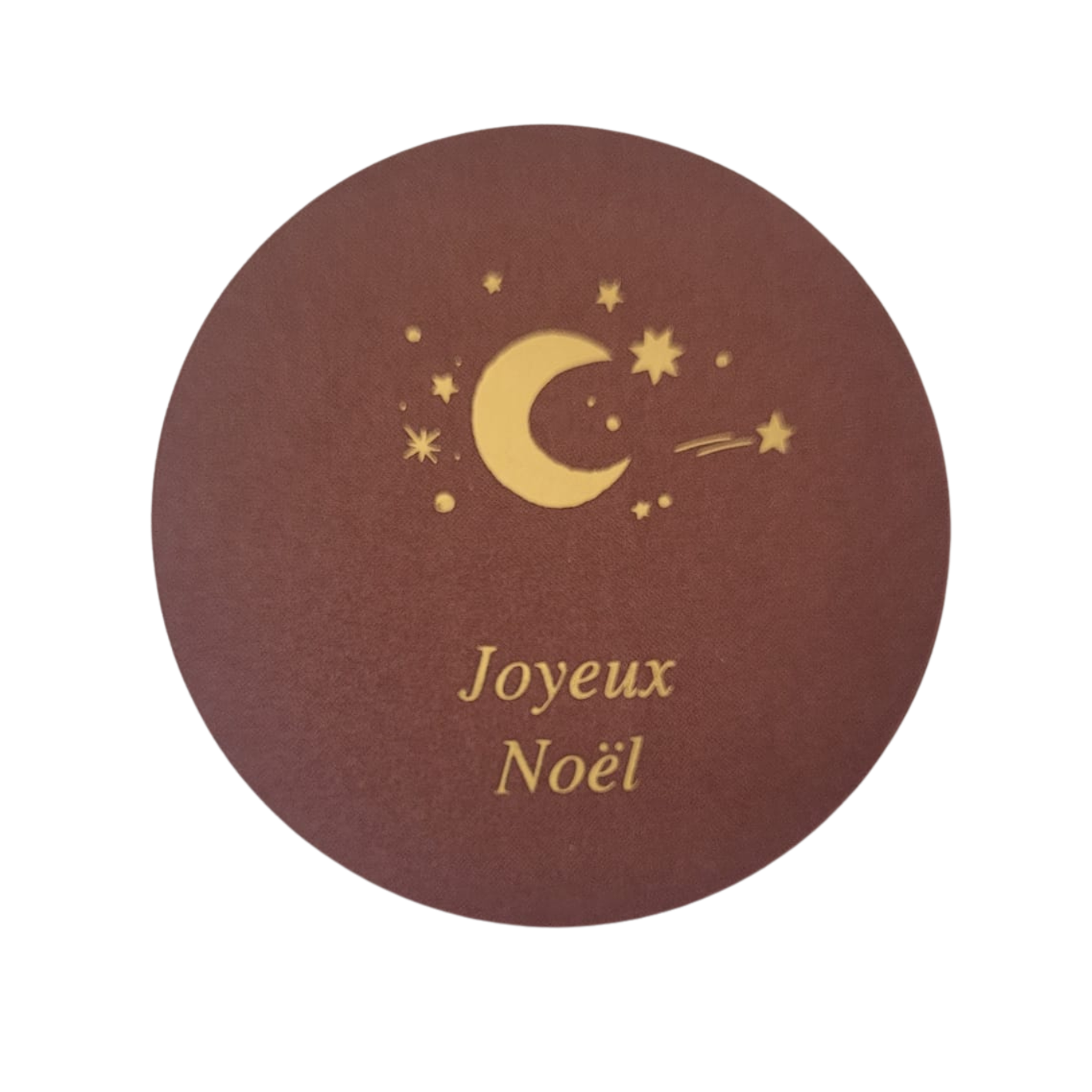 Sticker Kerst Joyeux Noël bordeauxrood
