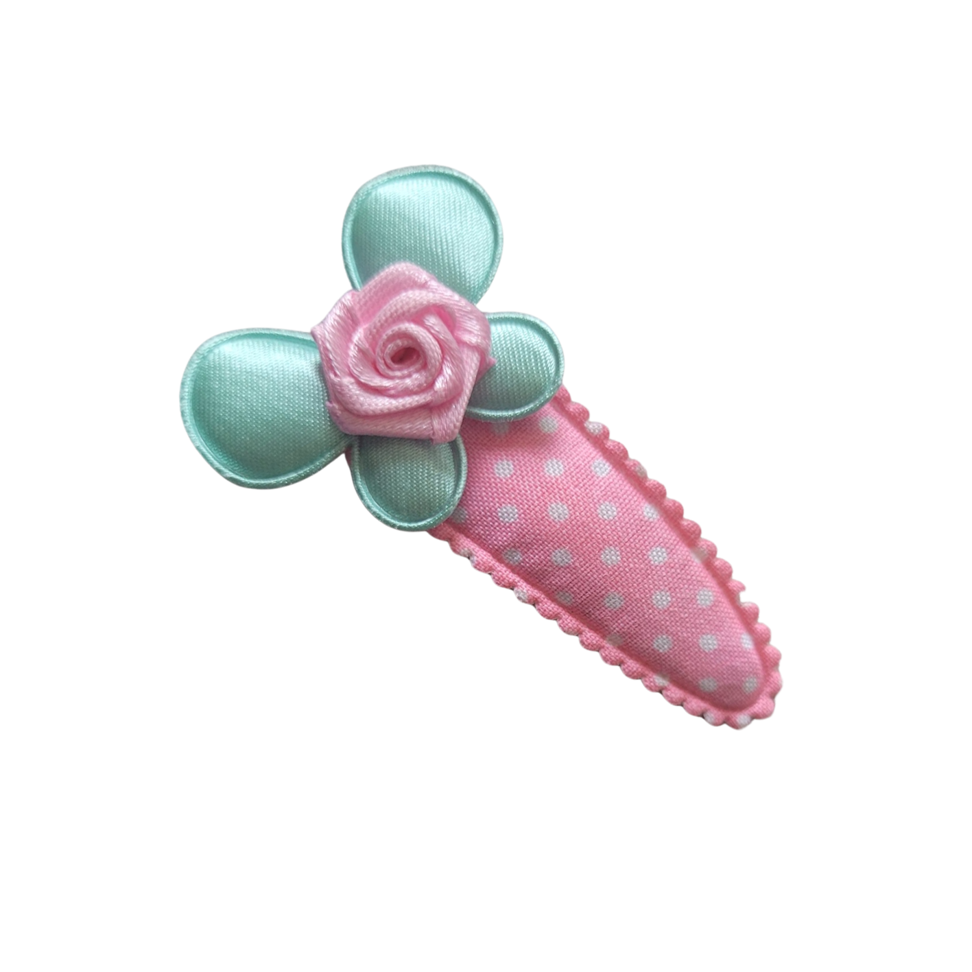 Haarclipje vlinder roze-mintgroen